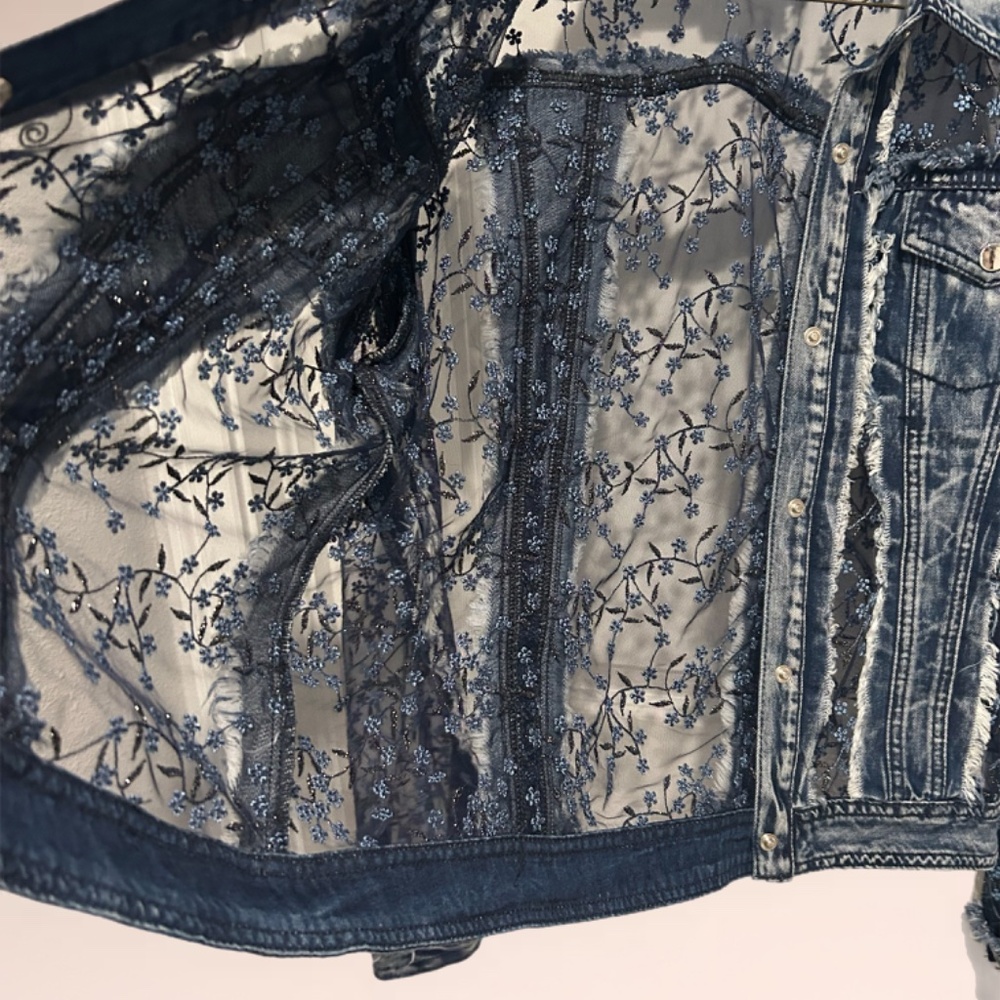 Lace and Jean Jacket - Picture 8 of 9